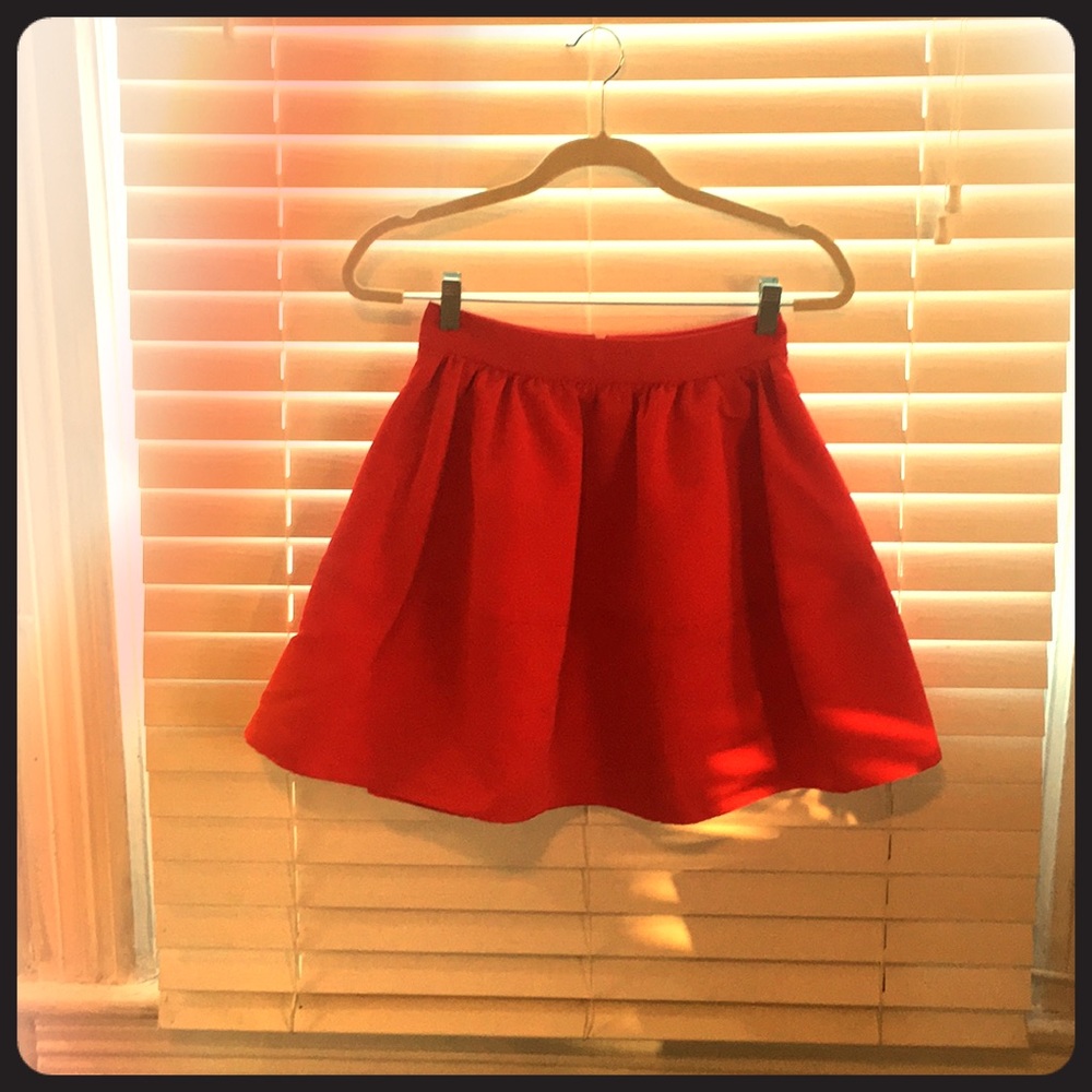 Red A-line mini skirt NWT sz 0